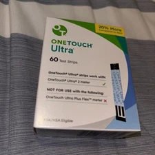 50ct OneTouch Ultra Test Strips – New Sealed – Exp 2027– Free Shipping
