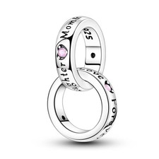 Mom Daughter Forever Love Dangle Charm Fit Bracelet Necklace 925 Sterling Silver