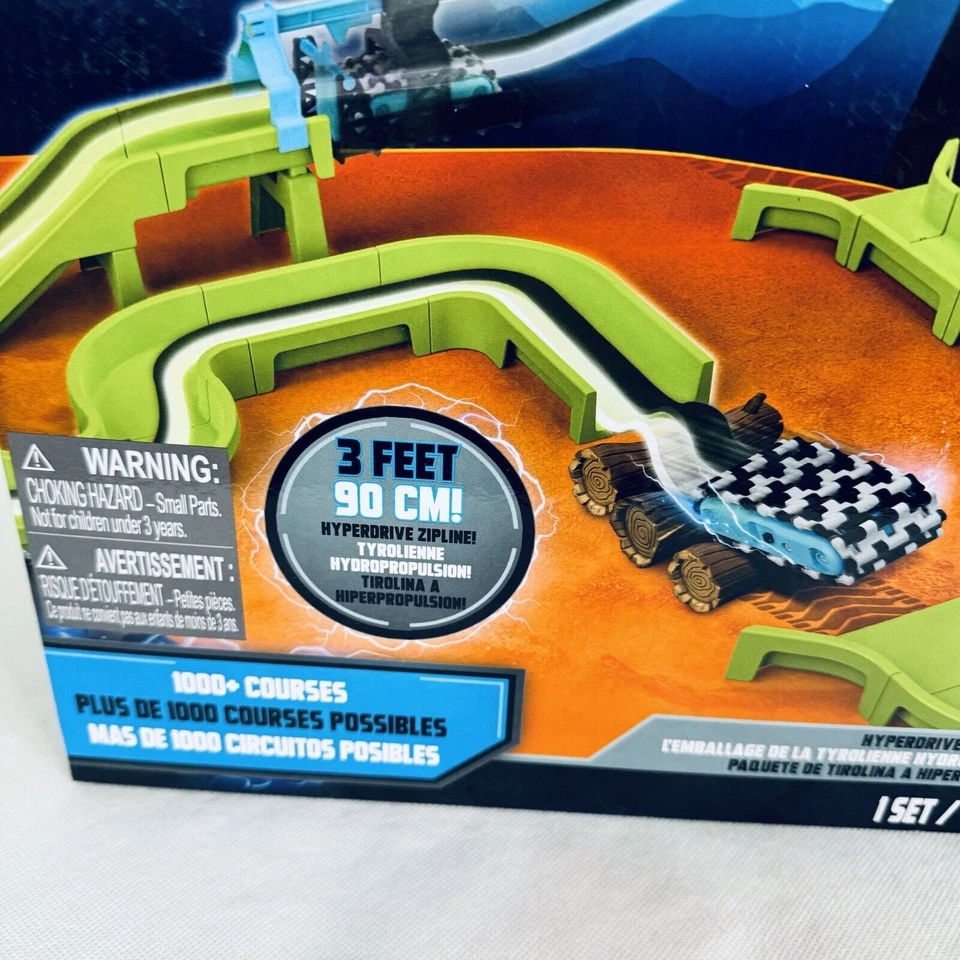 WowWee Power Treads Hyperdrive Zipline Car Set Race Track Playset 1 Vehicle 5562 - Image 3 of 4