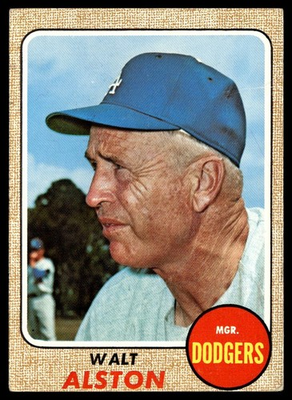 #ad 1968 Topps Walt Alston Los Angeles Dodgers #472 $3.99