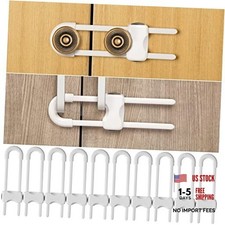 10 Pack Baby Cabinet Locks, No Adhesive No Drill Child Safety Locks for White