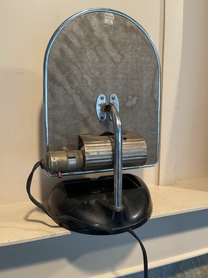 Antique Art Deco Lighted Tabletop Vanity Arch Top Tombstone Shaving Mirror