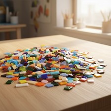 Crafting with 1050 Pre-Cut Polished Glass Mosaic Tiles - Color Variety Included