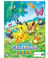 Wall Calendar 2026 Pokémon Pocket Monsters Japan 42cm × 61cm  7 Sheets Japan New