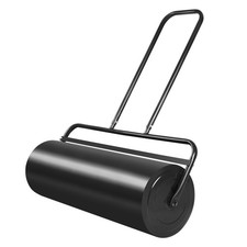 24" Lawn Roller Water Sand Filled Push Tow Behind Roller Black