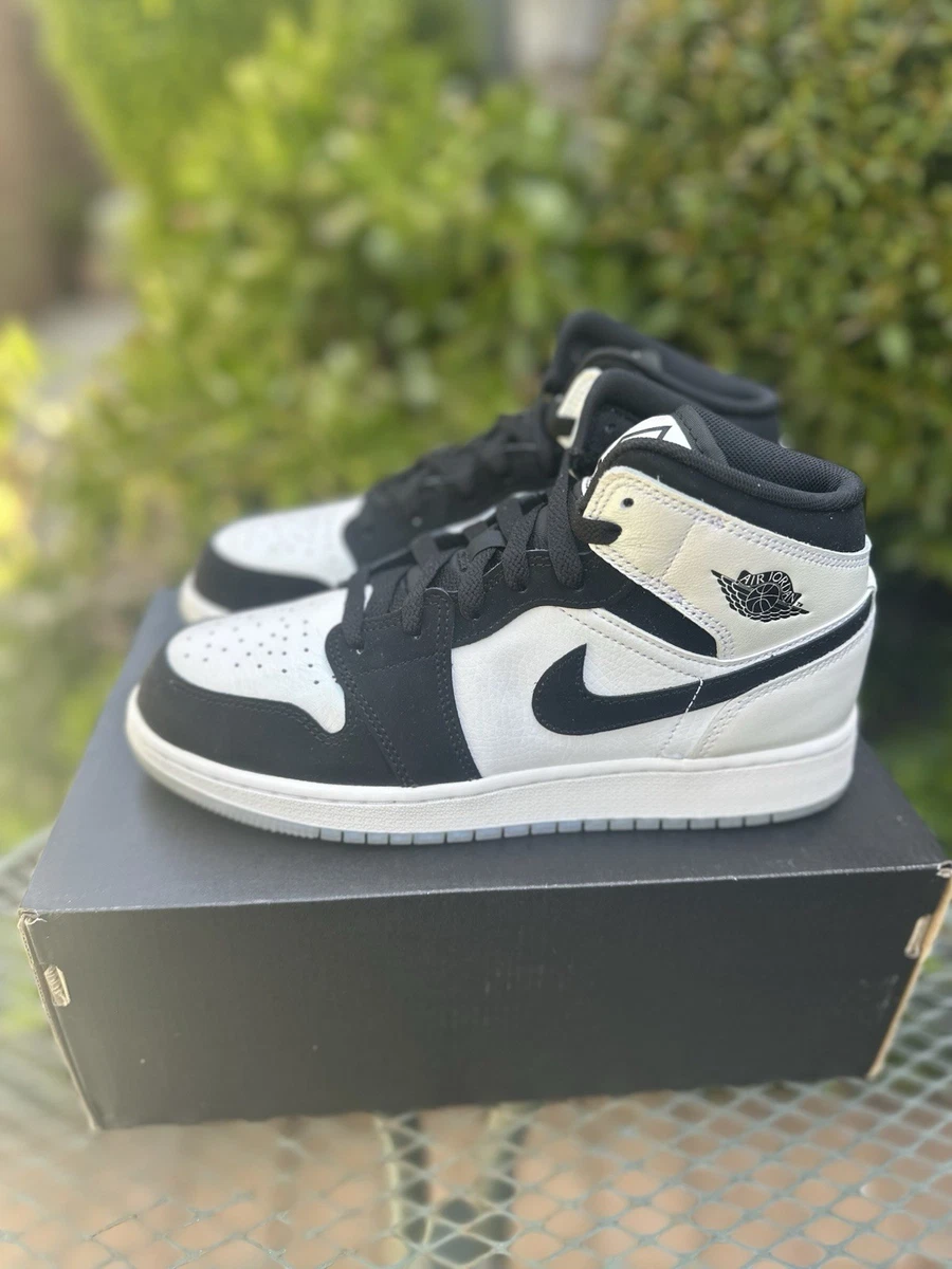 Nike GS Air Jordan 1 Mid White/Black 25㎝ Las mejores ofertas en Jordan 1 Retro Mid GS White | eBay