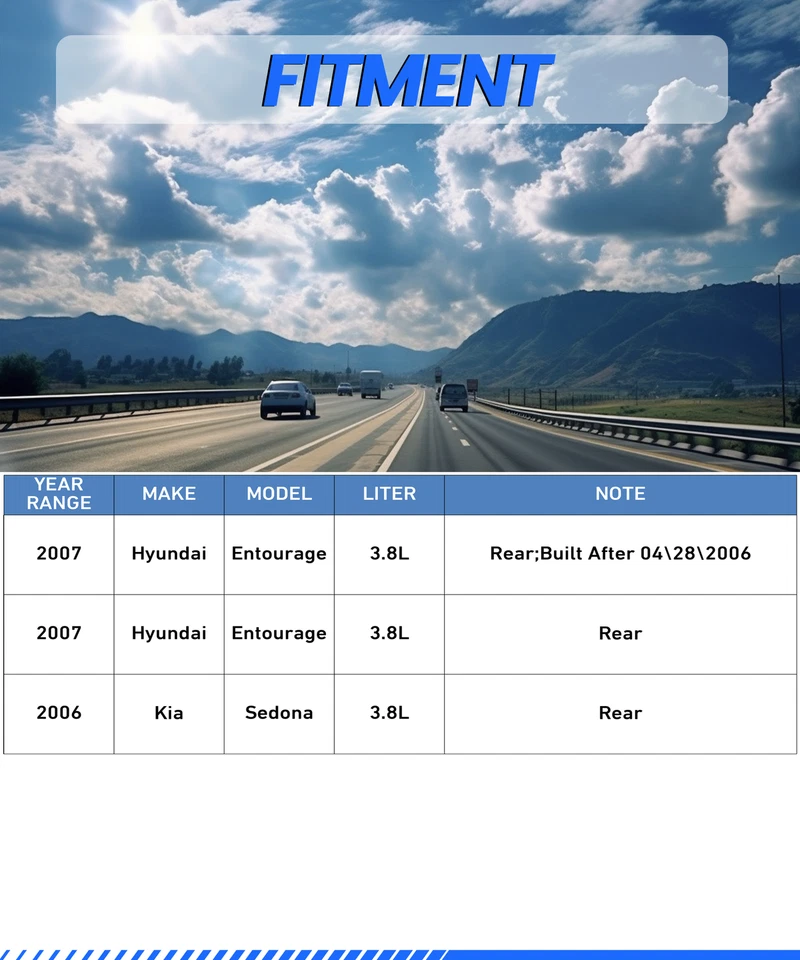 2x Brake Calipers for 2006 Kia Sedona 2007 Hyundai Entourage Rear Left and Right Foto 2 de 4