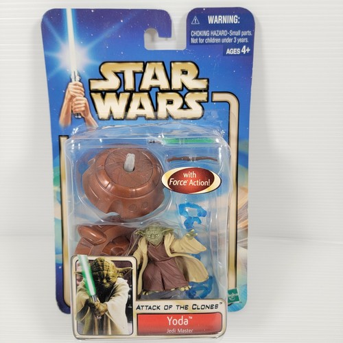 star wars attack of the clones yoda action figure