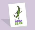 Running Birthday Card | Runner Bean Card | Funny Greeting Card | Running Friend