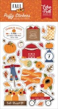 Echo Park Puffy Stickers - Fall, Pumpkin Patch, Scarecrow, NEW