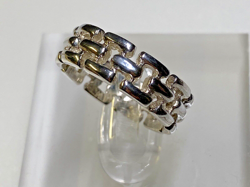 Sterling Silver 925 Ring Chain Pattern Size 3.36g K1/2