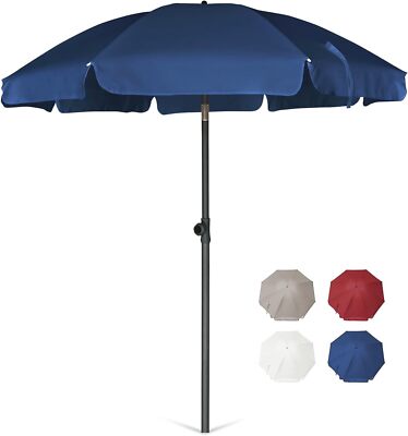Patio Market Table Umbrella 6.5Ft Adjustable Height Waterproof Garden  Backyard | eBay