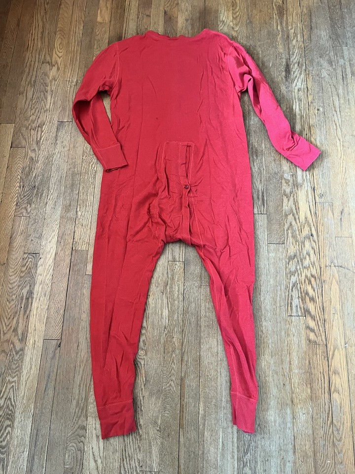 Vintage LLBean Union Suit Thermal Underwear Large eBay