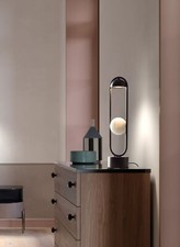 Modern Black LED Table Lamp With Sphere Design MS-398