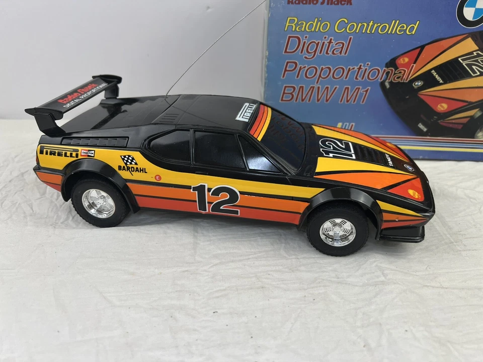 Vintage 80s Radio Shack Tandy BMW M1 Radio Controlled RC Car Tandy 60-3088 READ - Image 2 of 4