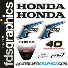 Kit decalcomanie/adesivi motore fuoribordo iniezione 4 tempi programmati Honda 40cv