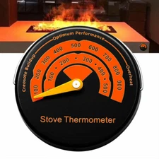 Magnetic Stove Thermometer Flue Wood Burner Fuel Temperature Gauge Fireplace