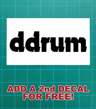 ddrum Logo Bass Drum Decal Sticker available multiple colors BOGO FREE!