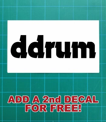 ddrum Logo Bass Drum Decal Sticker available multiple colors BOGO FREE!
