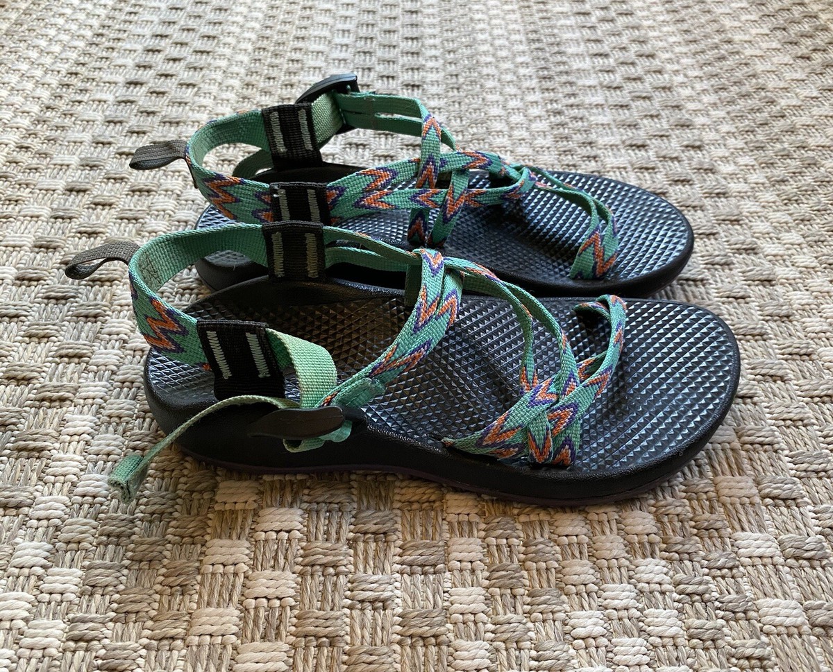 CHACO ZX/1 ZX1 Cloud Dual Adjustable Strap Sandals Turquoise