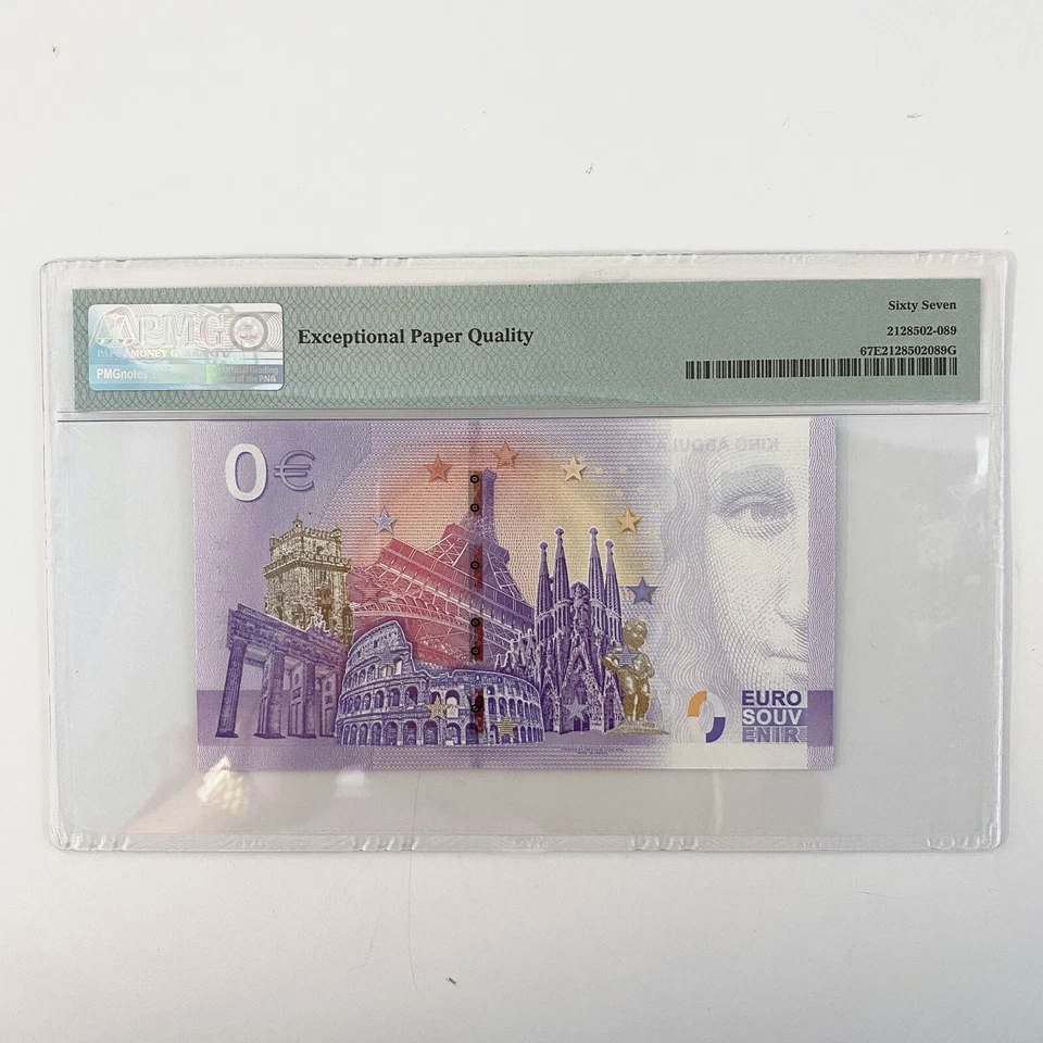PMG 67 Superb Gem Unc - 0 Euro Souvenir Banknote King Abdulaziz SAAD004324 - Image 2 of 3