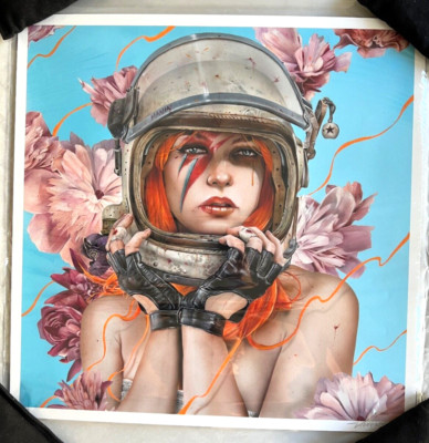 Brian Viveros Life On Mars Art Print Poster xx/69 David Bowie Inspired 20 x 20