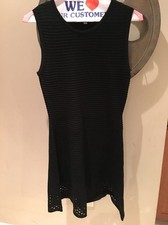 BB Dakota black ribbed knit dress sweater sleeveless Sz Small #3