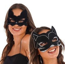 Image of Cat Eye mask Halloween Fancy Dress Costume Cute Masquerade Cat Women
