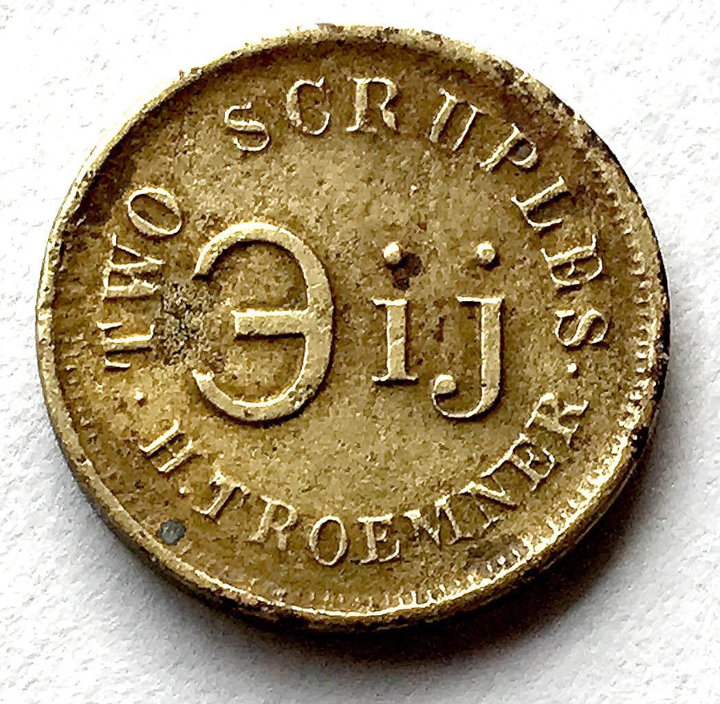 TWO SCRUPLES 2 Scruples Henry Troemner Apothecary Weight—3ij | eBay