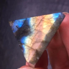 Natural Rainbow Labradorite Quartz Crystal Pyramid Gemstone Healing Decorate 1Pc