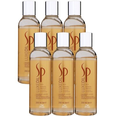 Wella SP Luxe Oil Keratin Protect 6 x 200 ml Shampoo Öl Shampoo Set