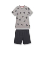 Jungen Shorty / Kurzer Schlafanzug Feuerwehr, Grau V. Sanetta Gr. 116 +128