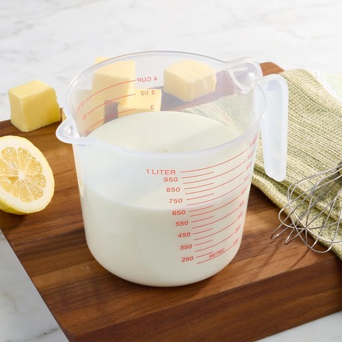 Mainstays 4 Cup PP Plastic Measuring Cup, 32 oz, Clear - 第 7/8 張圖片