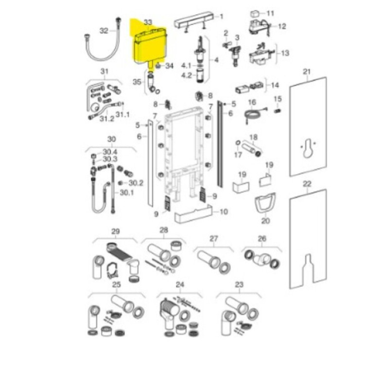 Geberit Monolith Ricambi: Cassetta Risciacquo Originale - Offerta - 2