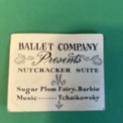 Vintage Barbie Ballerina #989 Nutcracker Ballet Program Poster Card Original