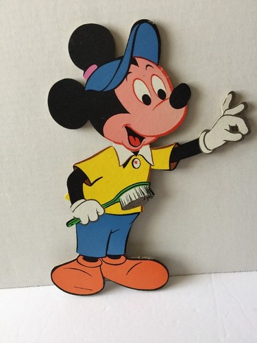 Mickey Mouse Vintage 1975 Guardería Placa de Pared Pin-Up Disney Bath Time Dolly Juguete - Imagen 4 de 11
