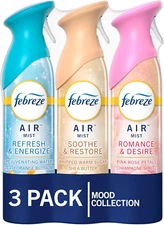 Febreze Air Mist Odor-Fighting Air Freshener Mixed Scent, Refresh & Energize, So