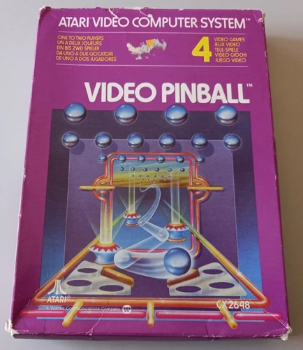 Jeu Atari 2600 "Video Pinball" complet en boîte version PAL (N°8660P)