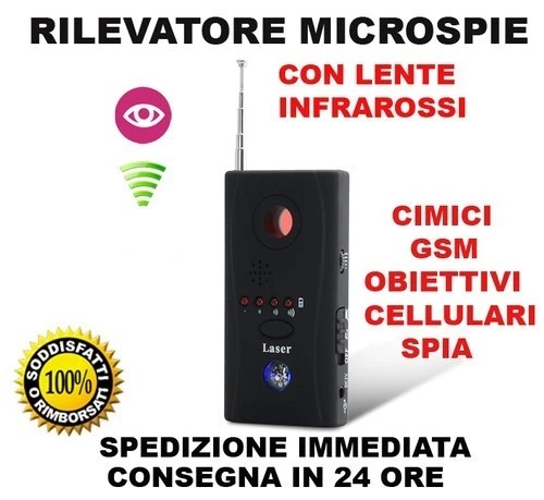 COMPRARE WEB RILEVATORE DI MICROSPIE BONIFICA CIMICI SPYCAM TELECAMERE WIRELESS CABLATE CW74