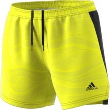 Adidas Women's Condivo 21 Goalkeeper Shorts, Acid Yellow/Black