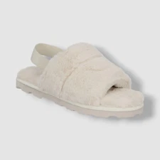 $40 INC International Concepts Men's Beige Faux-Fur Slippers Shoes Size 8-9/M