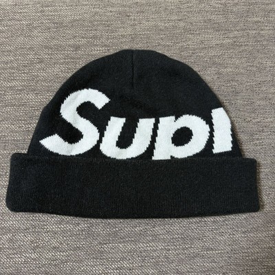 Supreme 23AW Big Logo Beanie Black Free Size