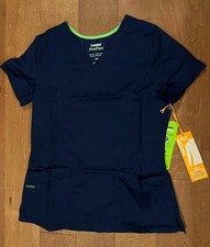 Landau Proflex Women's Scrub Top small navy