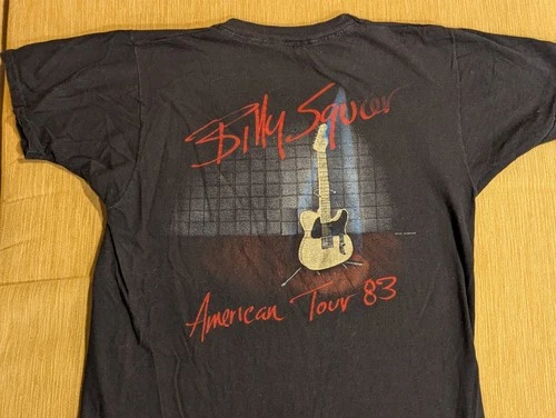 Billy Squier American Tour ’83 Concert T-Shirt 1980s vintage concert t-shirt, vintage, size L, single stitch, B+ condition