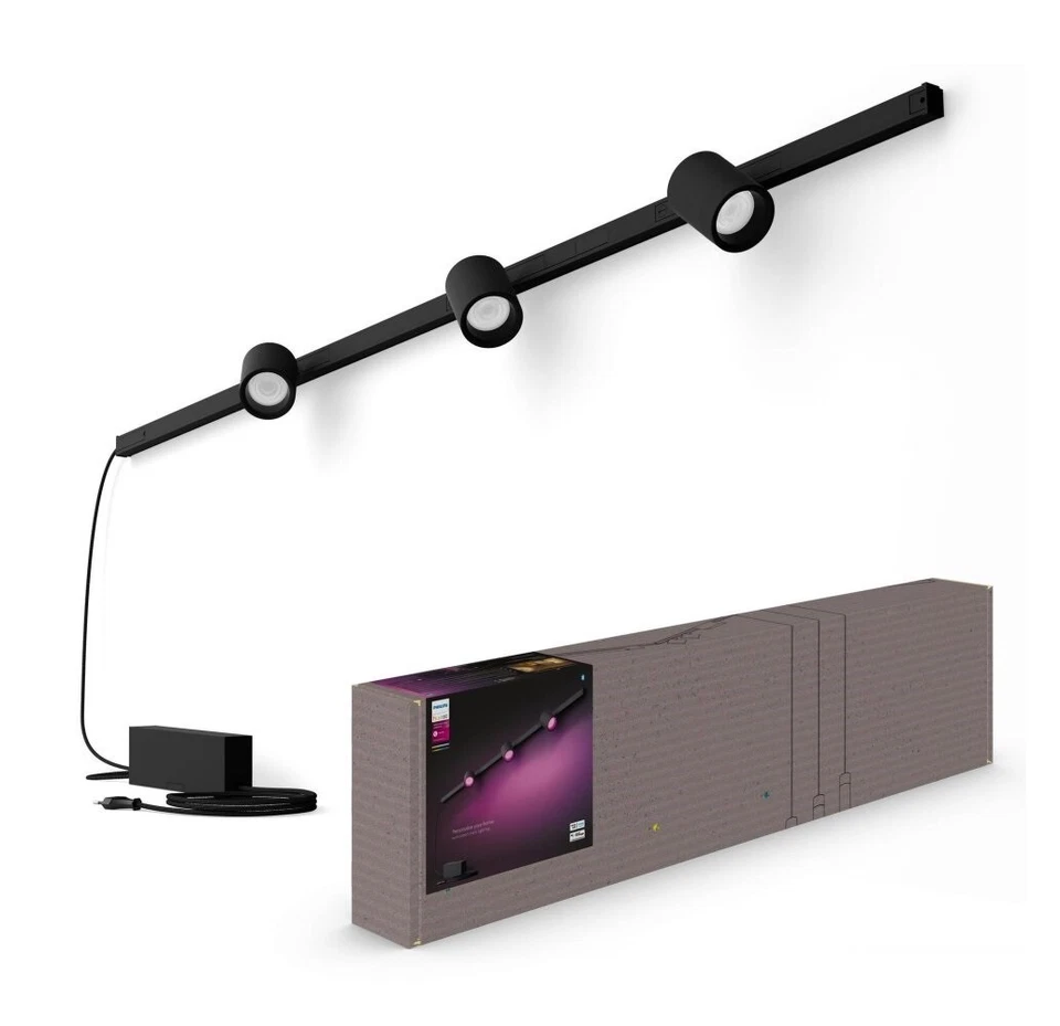 Philips Hue Perifo Basis Set Wandleuchte 3 Spots LED Smart 1470lm schwarz - Bild 1 von 1
