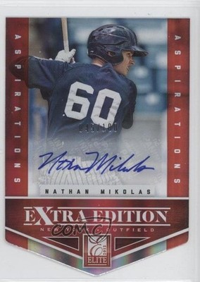 2012 Elite Extra Edition Aspirations Die-Cut Signatures Nathan Mikolas Auto 0a1