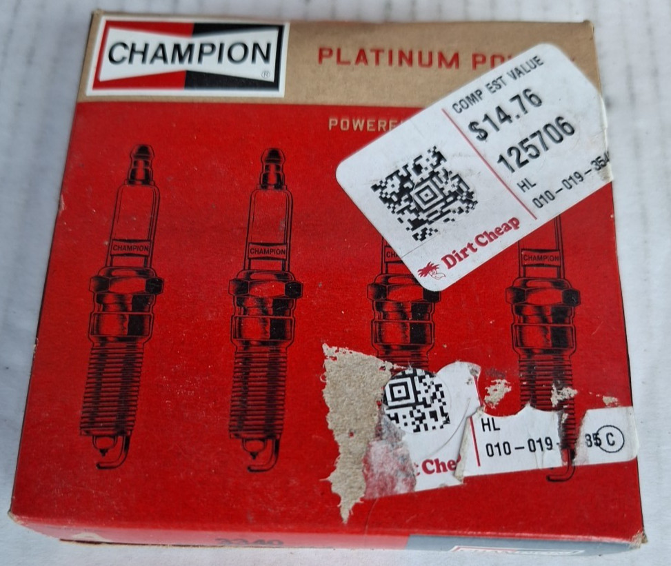 LOT OF 4 CHAMPION PLATINUM POWER SPARK PLUGS NUMBER 3340 NEW B1