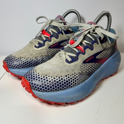 Brooks Caldera 6 Womens Trail Running Shoes Blue Red 1203661B093 Size 6.5