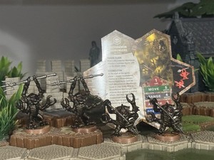 Heroscape MEZZODEMON WARMONGERS X2 Squads Printed/Painted Figure & Card