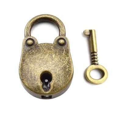 Uniques Vintage Mini Bear Lock Trendy Lock with Key for Trendy Bags & Suitcases